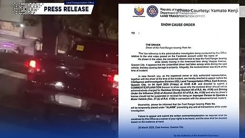 LTO probes viral video on ‘sleeping’ pick-up truck driver