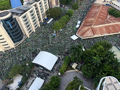 Rody at 80 Global Solidarity as One Davao Rally, which saw some 100,000 heads fill Roxas Avenue, Claveria, and CM Recto Streets 28 March.