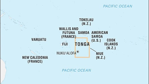 Map of Tonga