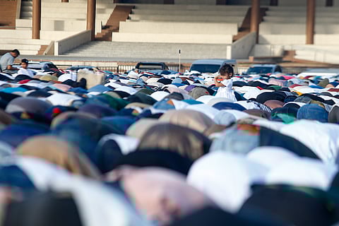 MUSLIMS gather at Quirino Grandstand in Manila on Monday morning for the Eid al-Fitr prayer, marking the end of Ramadan, the holy month of fasting.