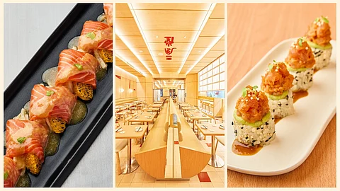 Salmon soy ginger, Ippudo Ramen Bar, Spicy tuna roll.