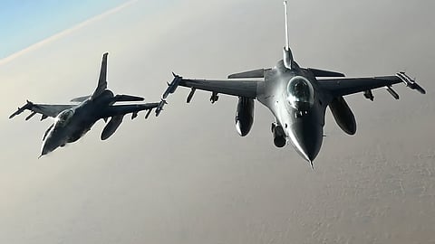 US Air Force F-16s fly in this 2024 file photo. The US on Tuesday said it has approved the proposed sale of 20 F-16s to the Philippines.