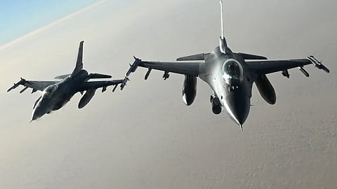 US Air Force F-16s fly in this 2024 file photo. The US on Tuesday said it has approved the proposed sale of 20 F-16s to the Philippines.