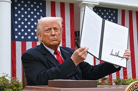 ‘Declaration of economic independence’ US President Donald Trump imposes reciprocal tariffs from 10 percent upwards on nations worldwide in an executive order that aims to ‘Make America Wealthy Again.’ Trump geared up to unveil sweeping new ‘Liberation Day’ tariffs in a move that threatens to ignite a devastating global trade war. Key US trading partners including the European Union and Britain said they were preparing their responses to Trump's escalation, as nervous markets fell in Europe and America.