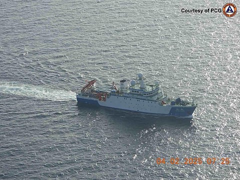PCG shadows, challenges Chinese research ship