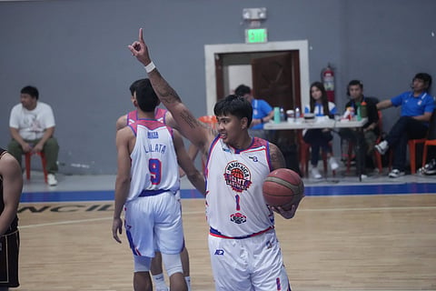 LARRY Muyang celebrates after firing 35 points to power Pampanga to a 127-95 win over Manila in the MPBL 2025 Season late Thursday at the San Andres Sports Complex.
