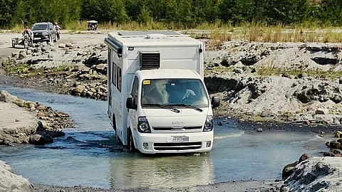 ROI Daco’s campervan at the Mapanuepe Lake in San Marcelino, Zambales.
