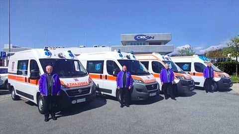 The delivered ambulances