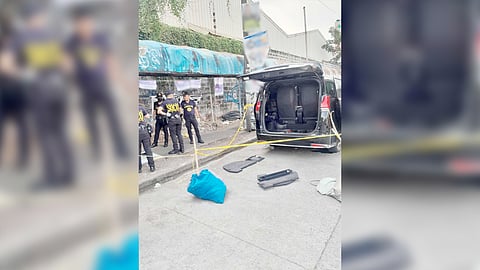 The van boarded by Chinese businessman Anson Que and driver Armanie Pabillo, was found abandoned in Barangay Bahay Toro, Quezon City.