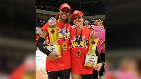 Petro Gazz’s awesome pair of MJ Phillips (left) and Brooke Van Sickle swear they are proud of their Filipino heritage.