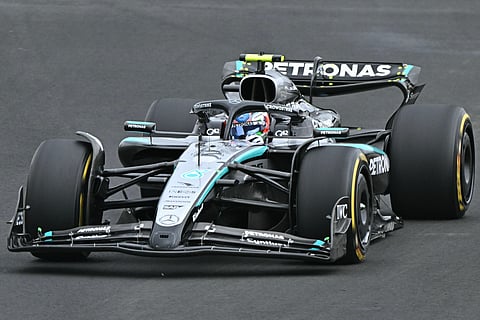 Andrea Kimi Antonelli drives during the Formula One Japanese Grand Prix at the Suzuka circuit.