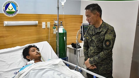 AFP top brass visits ambush wounded soldier