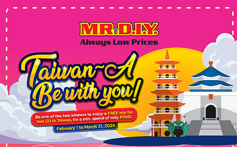 Win big with MR.DIY’s “Taiwan-A Be ith You” promo