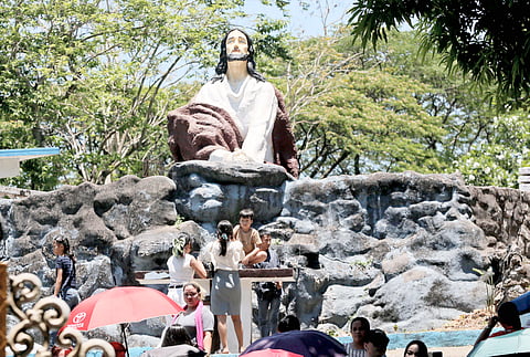 DEVOTEES solemnly walk and pray through the Stations of the Cross at the Our Lady of Lourdes Grotto Shrine in San Jose del Monte, Bulacan — each step a powerful act of faith and reflection. Under the shadow of the Holy Week, pilgrims climb the steep path with heavy hearts and hopeful spirits, remembering the suffering of Christ and seeking grace, healing and peace.
