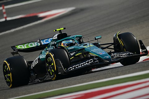 Aston Martin’s Spanish driver Fernando Alonso keeps pushing the limits in Aston Martin’s milestone race.