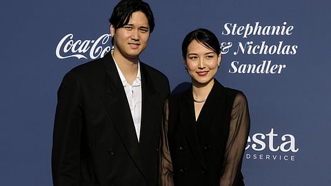 Shohei and Mamiko Ohtani attend a Los Angeles Dodgers Foundation gala in May 2024