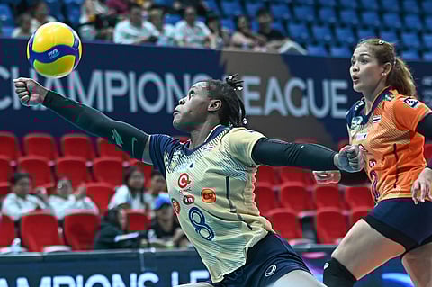 Anyse Marlee tows Nakhon Ratchasima Qmin C to a five-set win over PLDT to take the top seeding in Pool D of the 2025 AVC Women’s Volleyball Champions League.