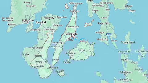 Map of Central Visayas