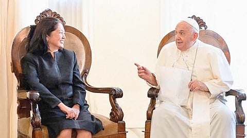 FIRST Lady Liza Araneta-Marcos considers her meeting with Pope Francis a blessing.