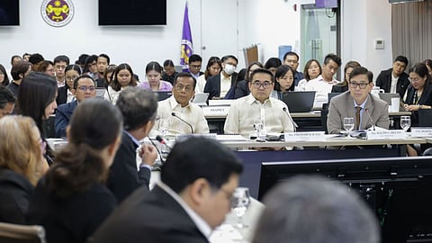 Triple power The Economic Development Group, spearheaded by Department of Economy, Planning and Development Secretary Arsenio Balisacan, Special Assistant to the President for Investment and Economic Affairs Secretary Frederick Go and Finance Secretary Ralph Recto, holds its second meeting this year to discuss strategies to improve the economic and investment landscape.