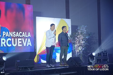 Patrick Gregorio of Duckworld PH and Arrey Perez, the chief regulatory officer of Metro Pacific Tollways Corporation.