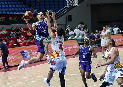 Alec Stockton and Converge keep soaring as they booked a 107-97 win over Rain or Shine in the PBA Philippine Cup yesterday at the Philsports Arena.