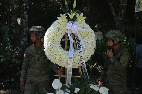Army fetes Doña Aurora on death anniversary