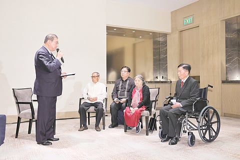 Japan Prime Minister Shigeru Ishiba commences the meeting with three 2nd generation Nikkei-Jin in Manila as part of the Japanese official’s visit to the Philippines.