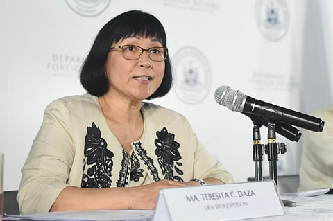 DFA spokesperson Ma. Teresita Daza