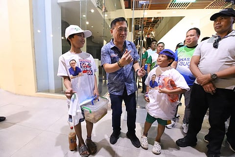 Senator Christopher ‘Bong’ Go chats with residents of General Trias in Cavite as he continues his campaign with just days ahead before the 2025 midterm polls.