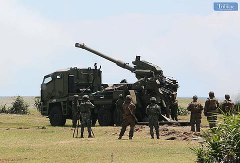Balikatan exercises conducted at Aparri, Cagayan, included a simulation of an enemy force gaining a foothold in Northern Luzon.