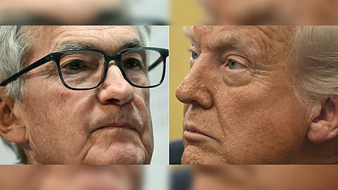 Rates clash US Federal Reserve chairperson Jerome Powell (left) and US President Donald Trump (right) continue a faceoff over interest rates. Using a pejorative nickname for the powerful banker, Trump posted on social media that ‘there can be a SLOWING of the economy unless Mr. Too Late, a major loser, lowers interest rates, NOW.’