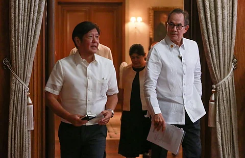 President Ferdinand Marcos Jr. (left) has Aboitiz Group president and CEO Sabin Aboitiz, also Private Sector Advisory Council lead convenor (right), on his side during discussions critical to the economy.