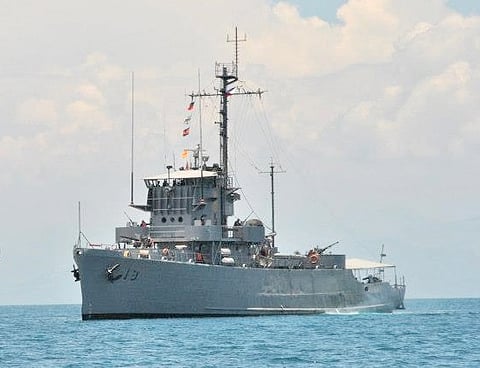 Fire at will? Nah The BRP Miguel Malvar slipped into the depths of the sea on its own accord.