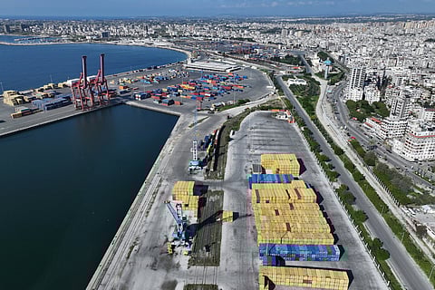 The port of the Syrian city of Latakia.