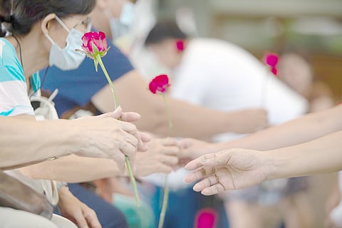 Patients and resident doctors of Tzu Chi Philippines are having a triple celebration — the Buddha Day, Mother’s Day and Tzu Chi Day — at the Buddhist Tzu Chi Campus, in Sta. Mesa, Manila on Friday.