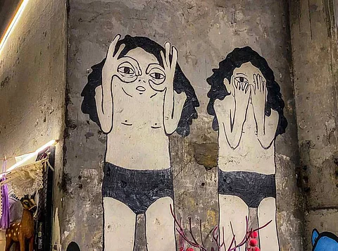 Art is also everywhere at the HUB Make Lab, from the colorful to the more cool toned.