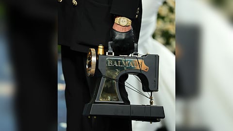 Sewing machine bag by Balmain.