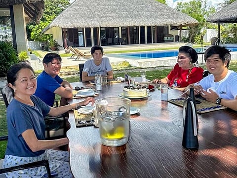 A JOYFUL MOTHER'S DAY CELEBRATION. First Lady Liza Araneta-Marcos, President Ferdinand Marcos Jr., their sons Simon and Vincent, and former First Lady Imelda Marcos share a warm family celebration, highlighting love and togetherness.
