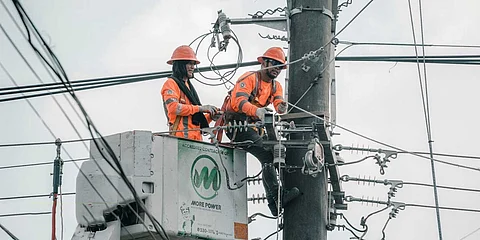 EFFICIENT service. A MORE Electric and Power Corporation team conducts maintenance works in Iloilo City in this undated photo. The electric distribution utility has one of the cheapest electricity rates in the country.