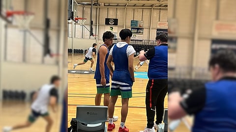 KIEFFER Alas (left) continues to adapt as he trains with the Warwick Senators in Perth, Australia.