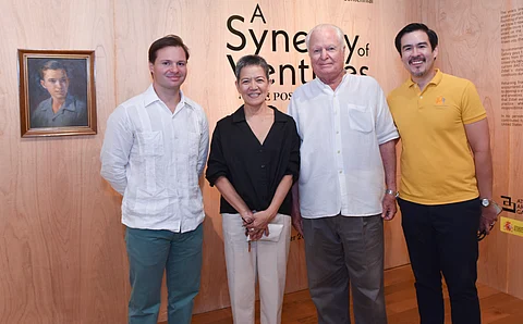 Beltran Padilla (son of Alejandro), Ateneo Art Gallery’s director and curator Boots Herrera, Alejandro Zóbel Padilla (nephew of Zobel) and Arthouse’s Carlo Pineda.