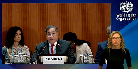 DOH Secretary Ted Herbosa (Screen grab from WHO)