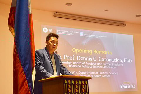UST Political Science Department Chair Dennis Coronacion