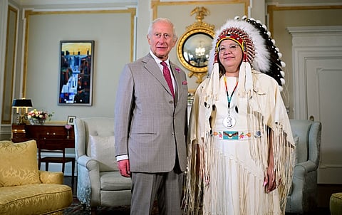 Britain's King Charles III meets with Assembly of First Nations National Chief Cindy Woodhouse at the official residence of the Governor General of Canada, Rideau Hall, in Ottawa on 27 May 2025. Britain's King Charles III is heading to Canada for a brief but "impactful" visit, at a time when President Donald Trump is floating the idea of making his northern neighbor the 51st US state.
The 76-year-old monarch, who is also Canada's head of state as part of the Commonwealth, has never publicly commented on the ambitions of the US president, a noted admirer of the royal family.