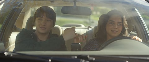 TEO Briones and Kaitlyn Santa Juana in 'Final Destination Bloodlines.'