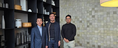 BCDA President and Chief Executive Officer Joshua Bingcang (center) and Officer-in-Charge Senior Vice President for Conversion and Development Mark P. Torres (rightmost) meet Moon Engineering Co. Ltd. Executive Director Hyeongtaek Park last 18 March to discuss potential collaboration for the upgrade of San Fernando Airport in Poro Point, La Union.