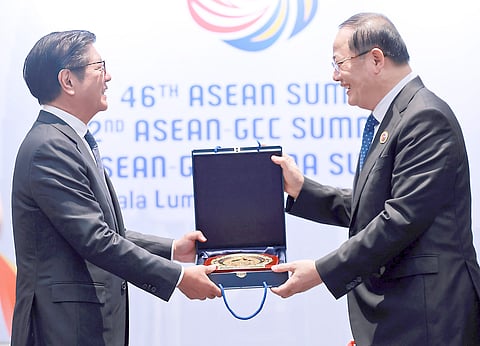 Together for shared growth President Ferdinand Marcos Jr. and Prime Minister Sonexay Siphandone of the Lao People’s Democratic Republic agree to cooperate on matters of the region’s growth and stability at a bilateral meeting held as part of the 46th ASEAN Summit and Related Meetings at the Kuala Lumpur Convention Centre in Kuala Lumpur, Malaysia, on 26 May.