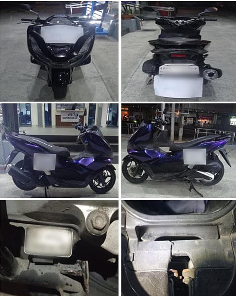 THE motorcycle used by the robbers was recovered by Makati City police.