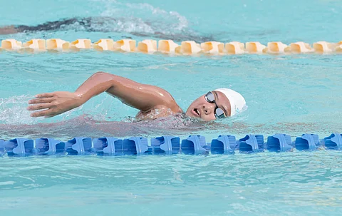 SOPHIA Garra of NCR turns up the heat in the swimming competitions of the 65th Palarong Pambansa in Ilocos Norte.